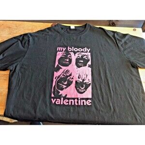 My Bloody Valentine T-Shirt 3XL XXXL 90s Goth Shoegaze Black Band Shirt VTG